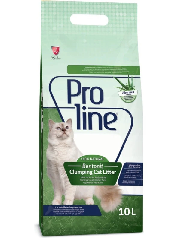 Pro Line Proline Aloe Vera Kokulu Ince Tane Topaklanan Kedi Kumu 10 Lt