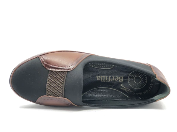 Berfilla Dr.Tavsiyeli İçi %100 Deri Anne Kadın Babet Ayakkabı - Resim 5