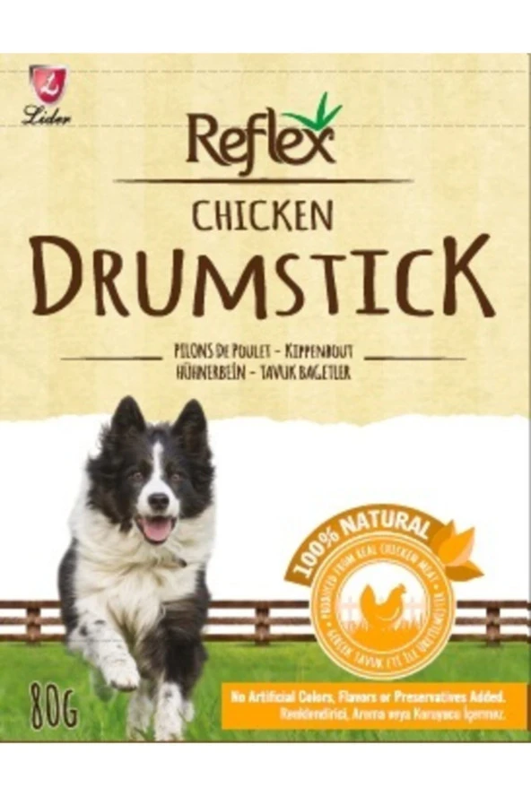 Reflex Dog Tavuklu Bagetler Ödül - Chicken Drumsticks 80 Gr ürün görseli 1