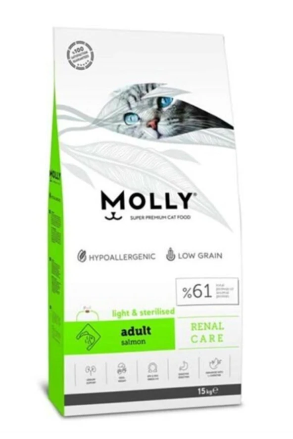Molly Sterilised Kısır Kedi Maması Somonlu 15 Kg ürün görseli