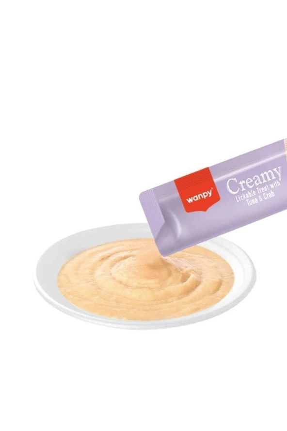 Wanpy Ton-Yengeç Krema Likit Kedi Ödülü 5x14gr - Resim 2