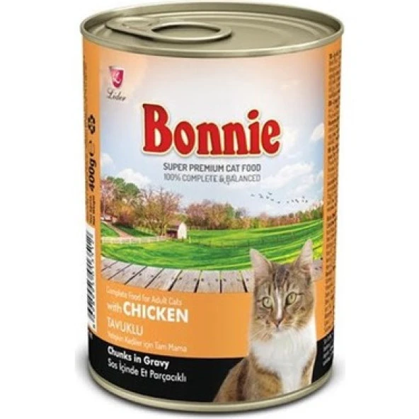 Bonnie Tavuk Etli Yetişkin Kedi Konservesi 400 gr ürün görseli 1