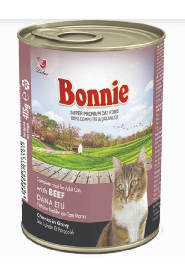 Bonnie Dana Etli Yetişkin Kedi Konservesi 400 Gr ürün görseli 1