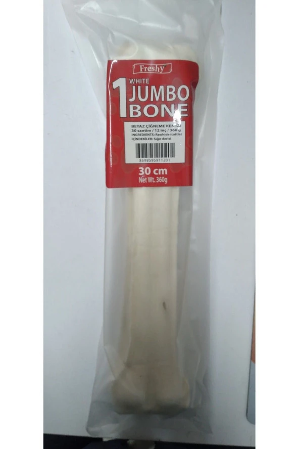 Freshy Beyaz Dental Kemik Tekli Paket 30cm ürün görseli 1
