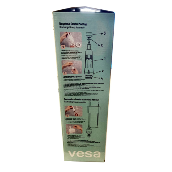 VESA Tek Kademeli Klozet Rezervuar Basmalı İç Takım - 2