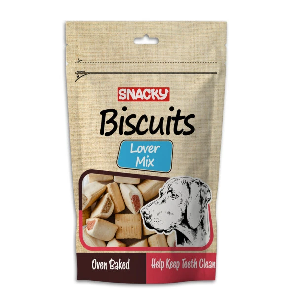 Snacky Lover Mix Köpek Bisküvisi 200 Gr