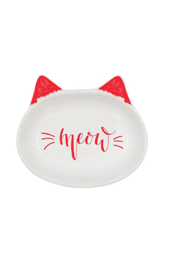 Natura Seramik Mama Kabı Cat Meow 200 Ml 14 Cm