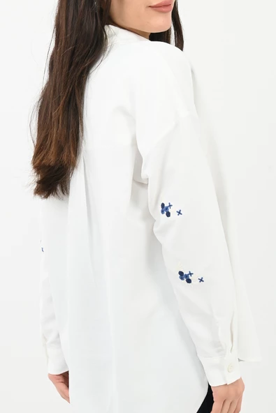 Kadın Nakış Detaylı Gömlek 1724-24 - 10