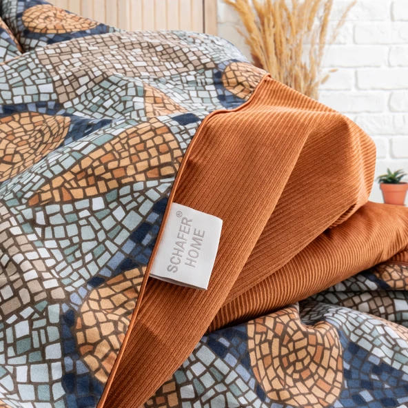 Schafer Home Premium Comfort Çift Kişilik Nevresim Takımı 6 Parça-Kiremit - 6