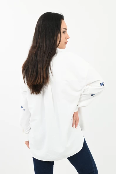 Kadın Nakış Detaylı Gömlek 1724-24 - 11