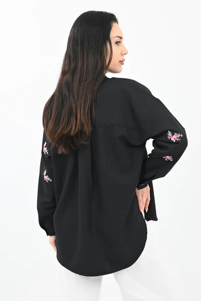 Kadın Nakış Detaylı Gömlek 1724-24 - 4