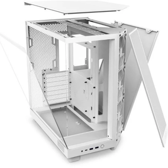 NZXT H6 FLOW CC-H61FW-01 GAMING MID-TOWER PC KASASI BEYAZ - Resim 4