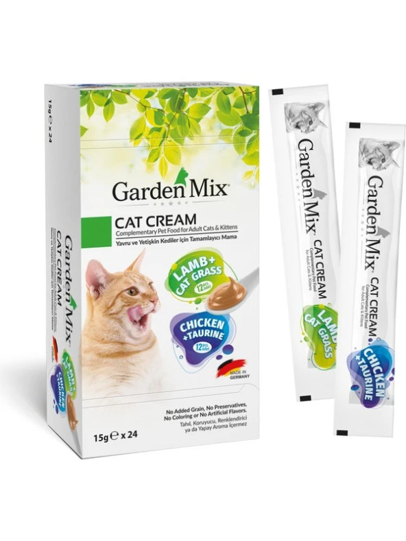 Garden Mix Kedi Kreması Xxl Tavuk+Kuzu 15GR x 24 Adet