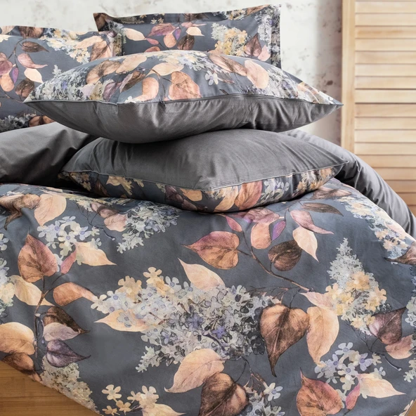 Schafer Home Premium Comfort Çift Kişilik Nevresim Takımı 6 Parça-Gri - 4