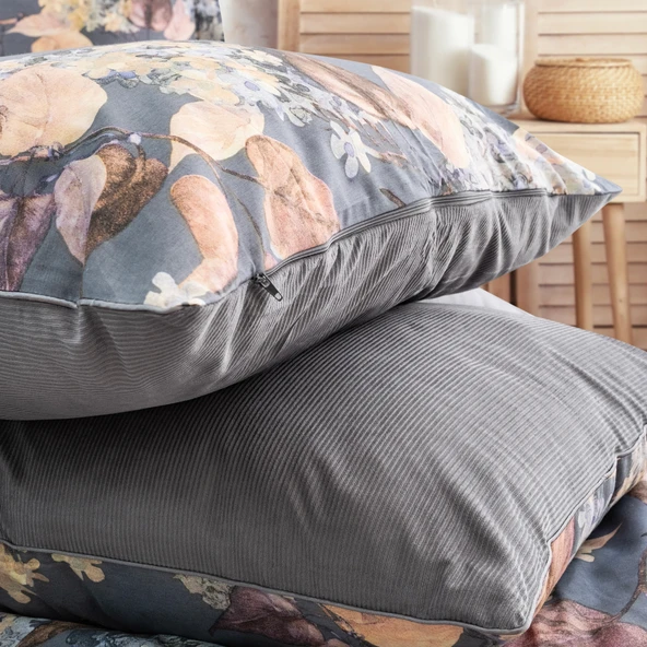 Schafer Home Premium Comfort Çift Kişilik Nevresim Takımı 6 Parça-Gri - 5