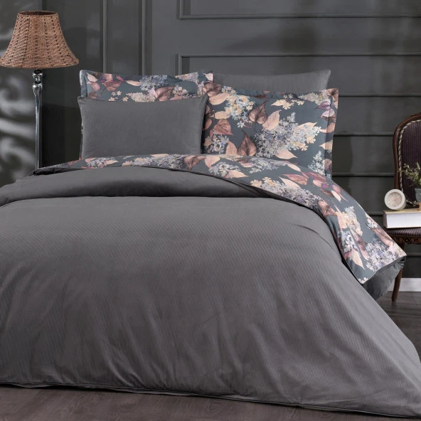 Schafer Home Premium Comfort Çift Kişilik Nevresim Takımı 6 Parça-Gri - 2