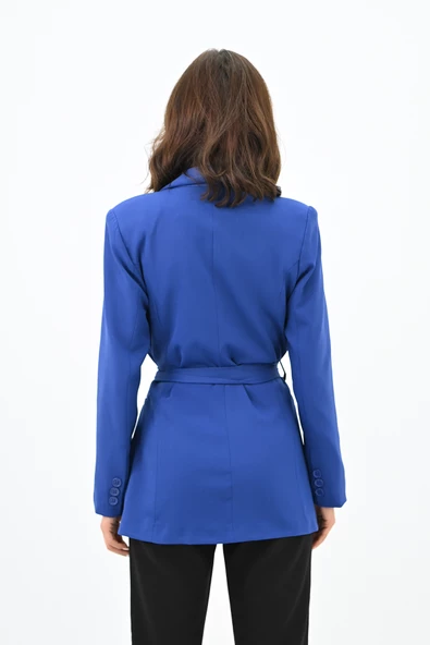 Kadın Kuşaklı Blazer Ceket 9004-1-24 - 9