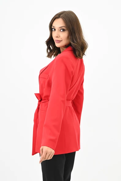Kadın Kuşaklı Blazer Ceket 9004-1-24 - 5