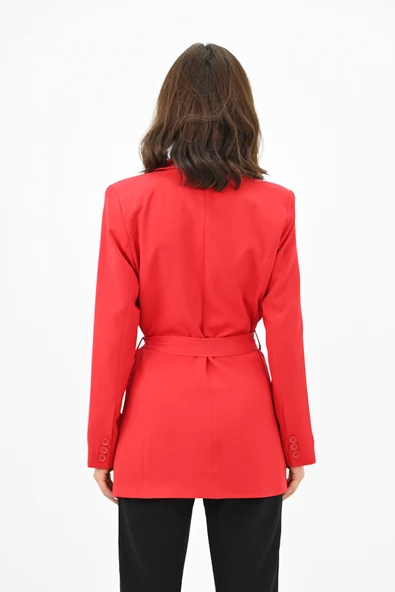 Kadın Kuşaklı Blazer Ceket 9004-1-24 - 4