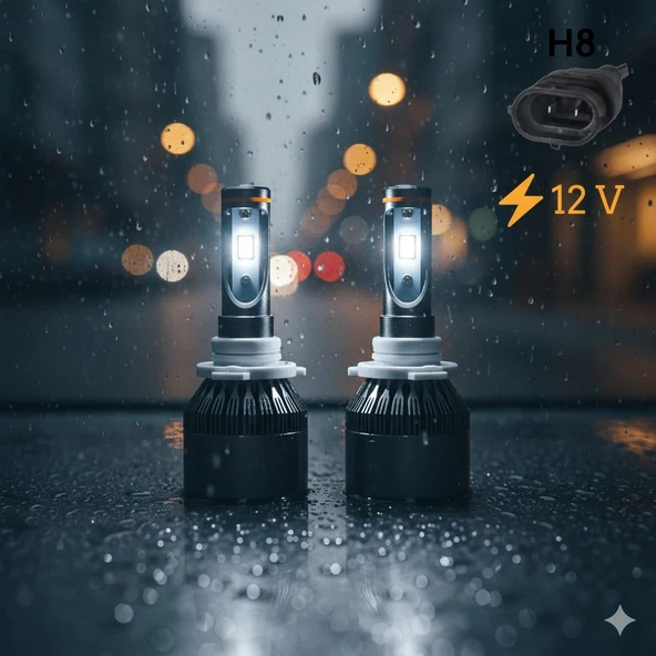 Space 12V Çift Renk Sarı Beyaz H8 Led Far Ampulü ürün görseli 1