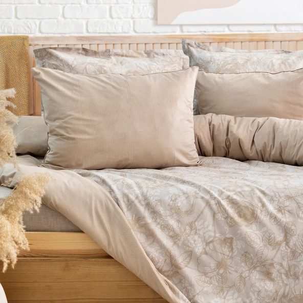 Schafer Home Premium Comfort Çift Kişilik Nevresim Takımı 6 Parça-Ekru - 3