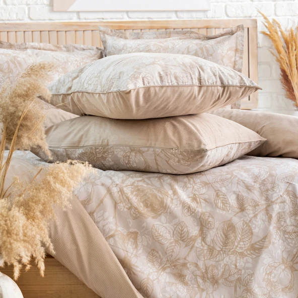 Schafer Home Premium Comfort Çift Kişilik Nevresim Takımı 6 Parça-Ekru - 4