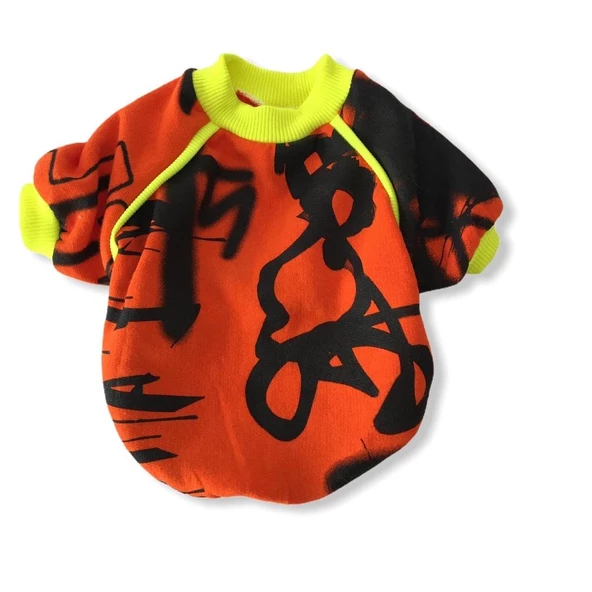 Orange Grafiti Sweat by Kemique Köpek Kazağı - 5
