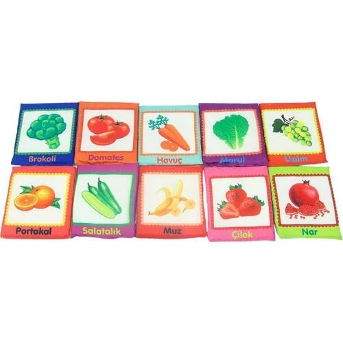BİRLİK BABYCİM EĞİTİCİ YUMUŞAK KARTLAR MEYVE SEBZE URT003-03 ürün görseli 1