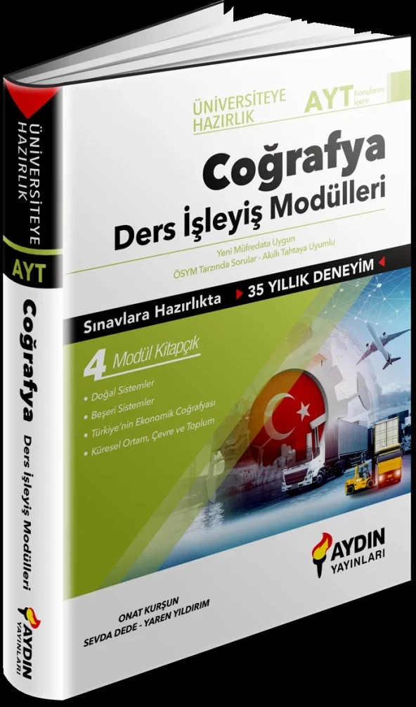 AYDIN YAYINLARI Üniversiteye Hazırlık AYT Coğrafya Ders İşleyiş Modülleri