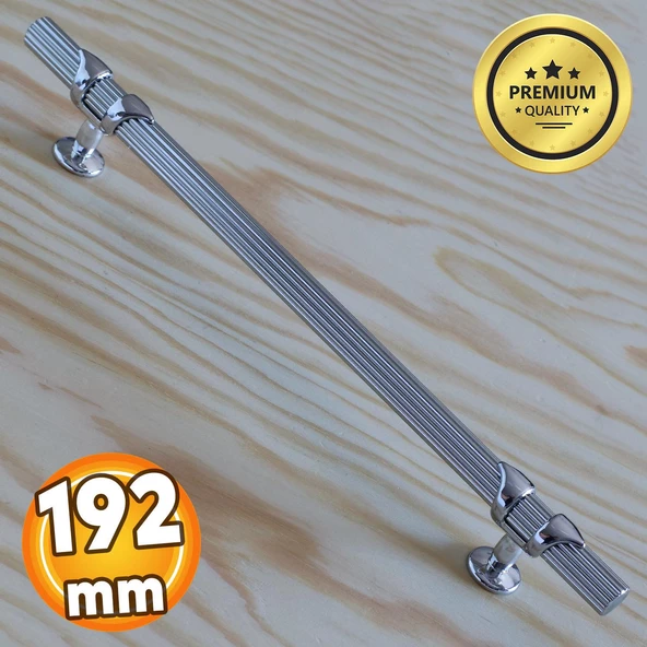 Emir Kulp Krom (192 MM - 19.2 CM) Metal Mobilya Mutfak Çekmece Dolap Dolabı Kulbu Kulpu Kulpları