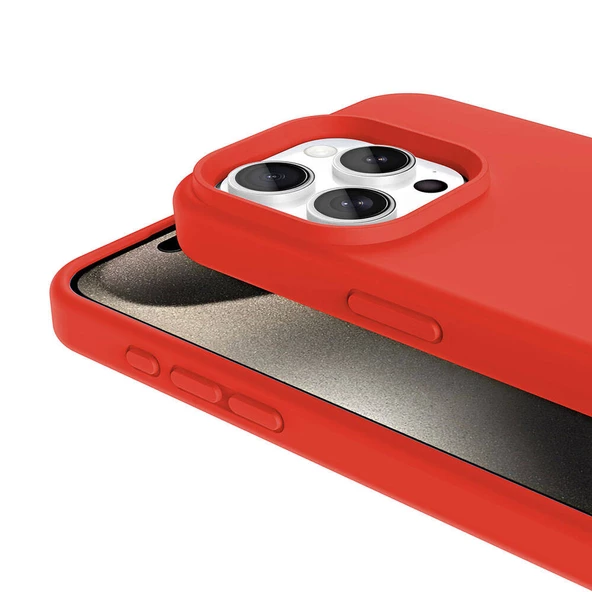 iPhone 15 Pro Max Kılıf Magsafe Şarj Özellikli Sıvı Teknolojili Silinebilir Sert Lansman Kivi Kapak - Resim 5