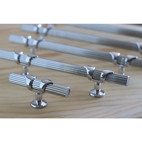 Emir Kulp Krom (224 MM - 22.4 CM) Metal Mobilya Mutfak Çekmece Dolap Dolabı Kulbu Kulpu Kulpları - 4
