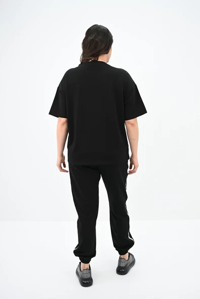 Kadın Büyük Beden Yan Şerit Detaylı Eşofman Takımı 8088-24 - Resim 5