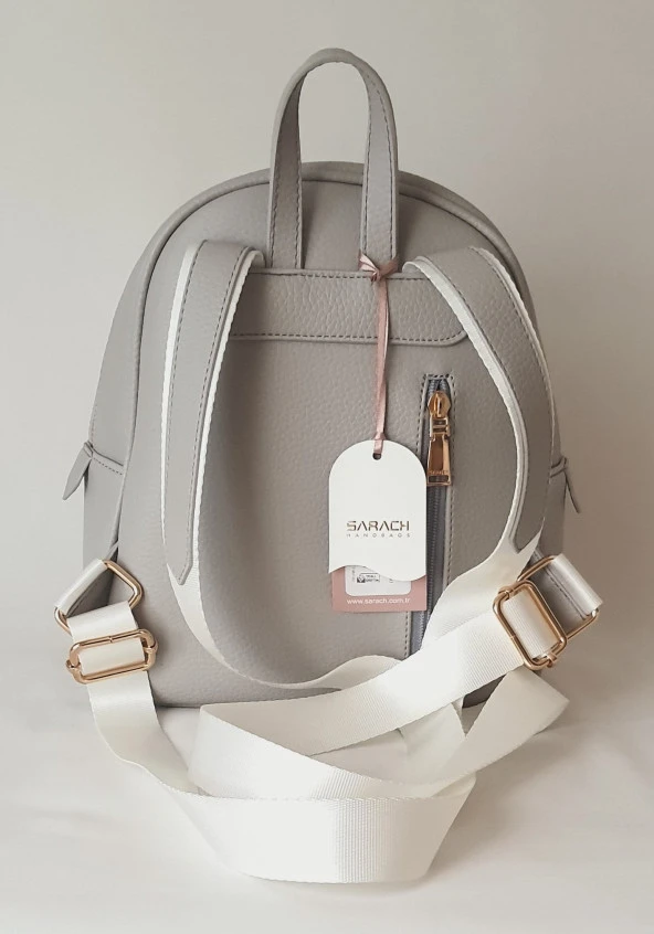 242SYR904 Model Sarach Marka Gri Renk Sırt Çantası - 2