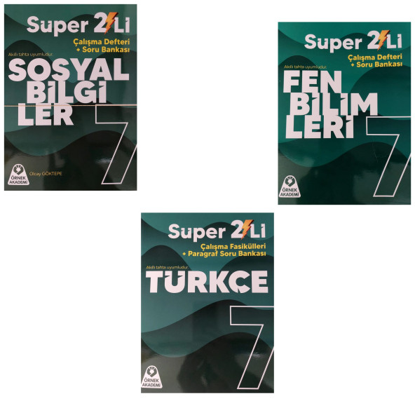 ÖRNEK AKADEMİ 7.SINIF SÜPER İKİLİ SET FEN BİLİMLERİ + TÜRKÇE + SOSYAL BİLGİLER