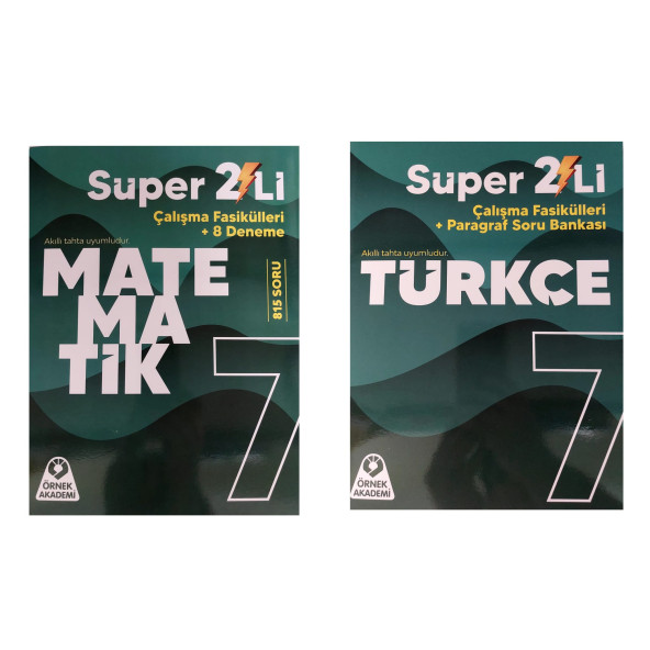 ÖRNEK AKADEMİ 7.SINIF SÜPER İKİLİ SET TÜRKÇE + MATEMATİK