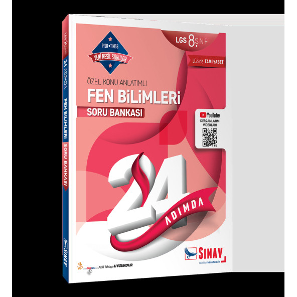 Sınav Yayınları 8. Sınıf LGS Fen Bilimleri 24 Adımda Özel Konu Anlatımlı Soru Bankası