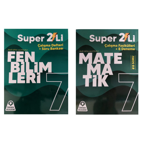 ÖRNEK AKADEMİ 7.SINIF SÜPER İKİLİ SET MATEMATİK + FEN BİLİMLERİ