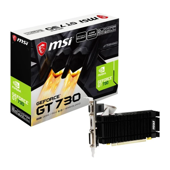 MSI GeForce GT730 2GB DDR3 64Bit DVI/VGA/HDMI Ekran Kartı