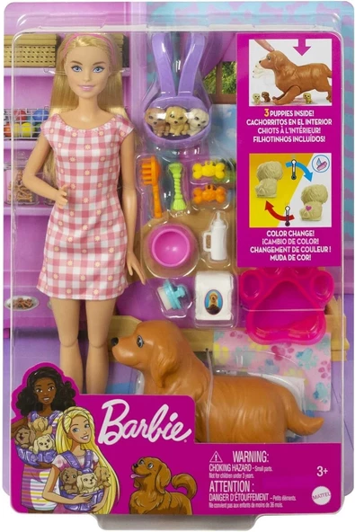 Barbie ve Yeni Doğan Köpekler Oyun Seti, 3 yaş ve üzeri, HCK75 - 5