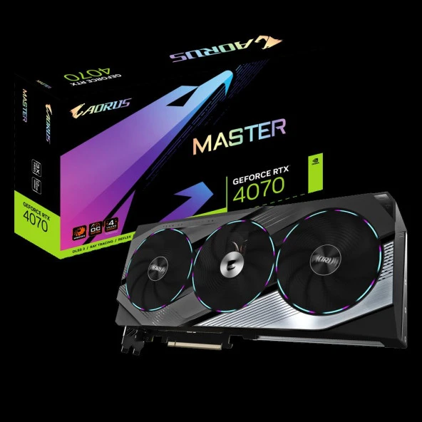 GIGABYTE RTX 4070 AORUS MASTER 12GB GDDR6X 192 Bit RGB LED Nvidia Ekran Kartı