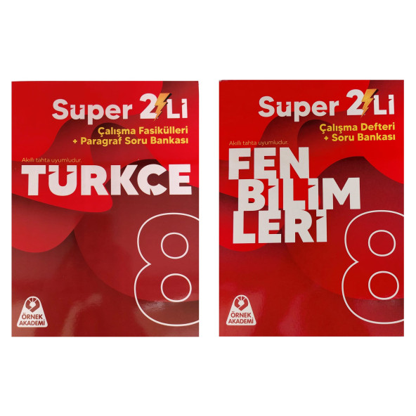 ÖRNEK AKADEMİ 8.SINIF SÜPER İKİLİ SET TÜRKÇE + FEN BİLİMLERİ