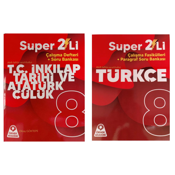 ÖRNEK AKADEMİ 8.SINIF SÜPER İKİLİ SET TÜRKÇE + İNKILAP TARİHİ