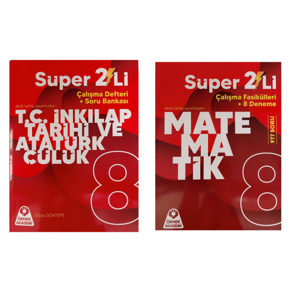 ÖRNEK AKADEMİ 8.SINIF SÜPER İKİLİ SET MATEMATİK + İNKILAP TARİHİ