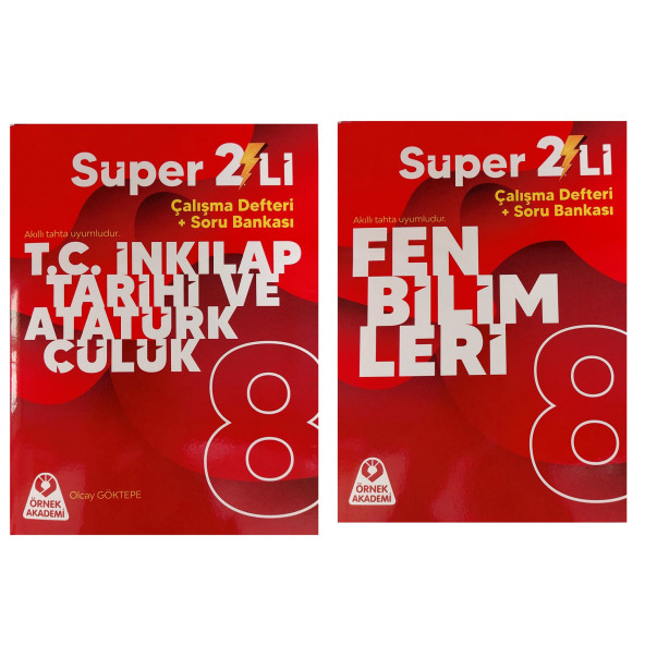 ÖRNEK AKADEMİ 8.SINIF SÜPER İKİLİ SET FEN BİLİMLERİ + İNKILAP TARİHİ