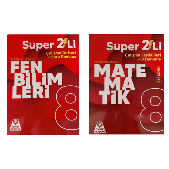 ÖRNEK AKADEMİ 8.SINIF SÜPER İKİLİ SET FEN BİLİMLERİ + MATEMATİK