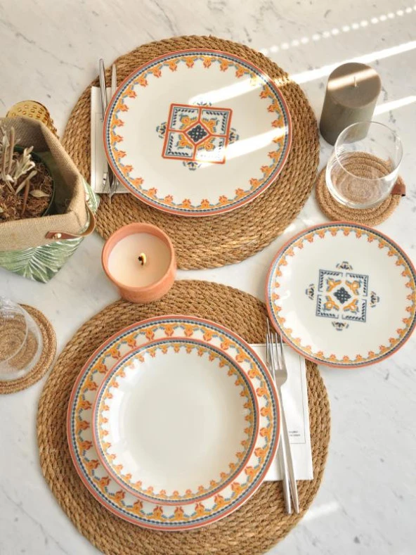 Sipahi İmroz Porselen 4 lü Yemek Takımı - 5