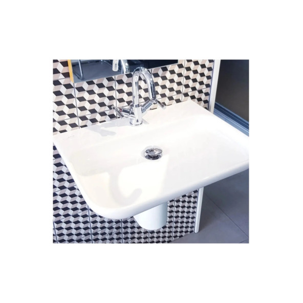 VitrA Mod Lavabo 80 cm - Tek armatür delikli - Duvara Asma ve Ayaklı kullanıma uygun - 2