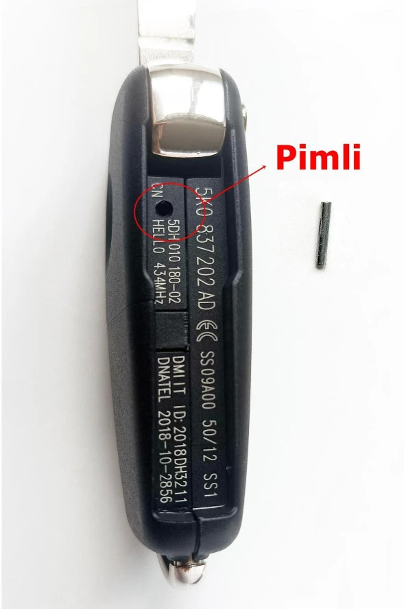 Skoda Octavia Fabia Rapid Superb Uyumlu UDS Anahtar Kabı Kumanda Kabı Oto Anahtarlık Pimli Logolu - Resim 3