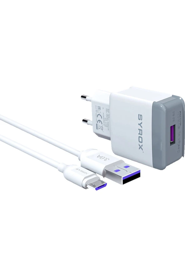 SYROX Q30 MiKRO USB HIZLI SARJ + KABLO 3.0A - 5